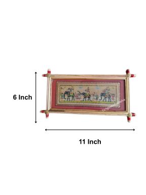 Elephant Palm-Leaf Pattachitra Frame