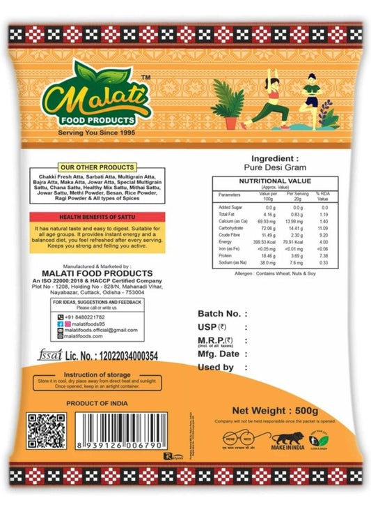 Special Chana Sattu (Chatua) - Malati Food Products - 500 Grams