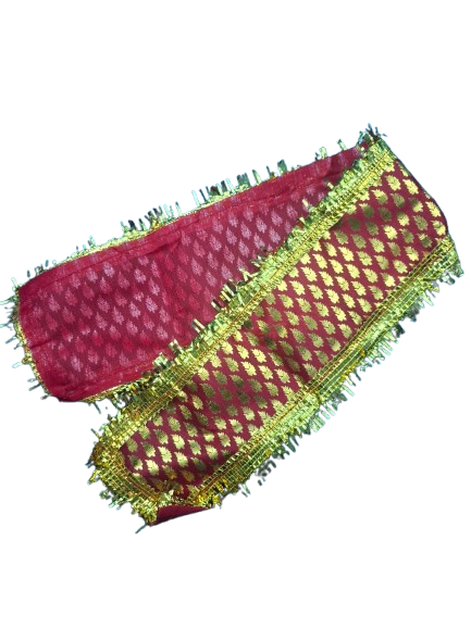 Red Chunri for Gadi Puja & Chaura (Brundabati)