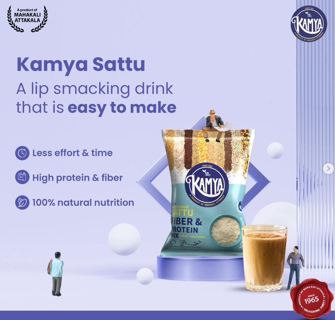 Kamya Lite Mixed Grain Sattu (No Added Sugar) - 500 Grams