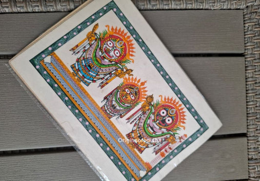 Tini Thakura (Three Deity) Suna Besa – Tusser Painting - Without Frame