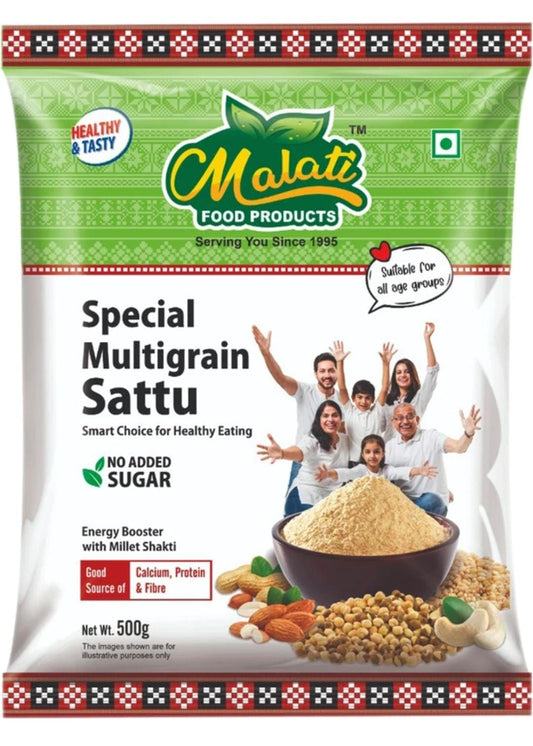 Special Multi Grain Sattu (Chatua) - Malati Food Products - 500 Grams